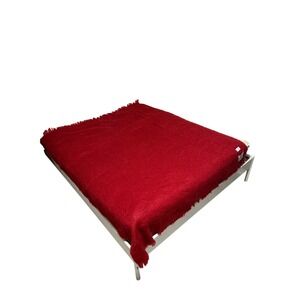 Yves Delorme Paris Red 100 Mohair Throw Blanket Luxury 140 X 180 CM